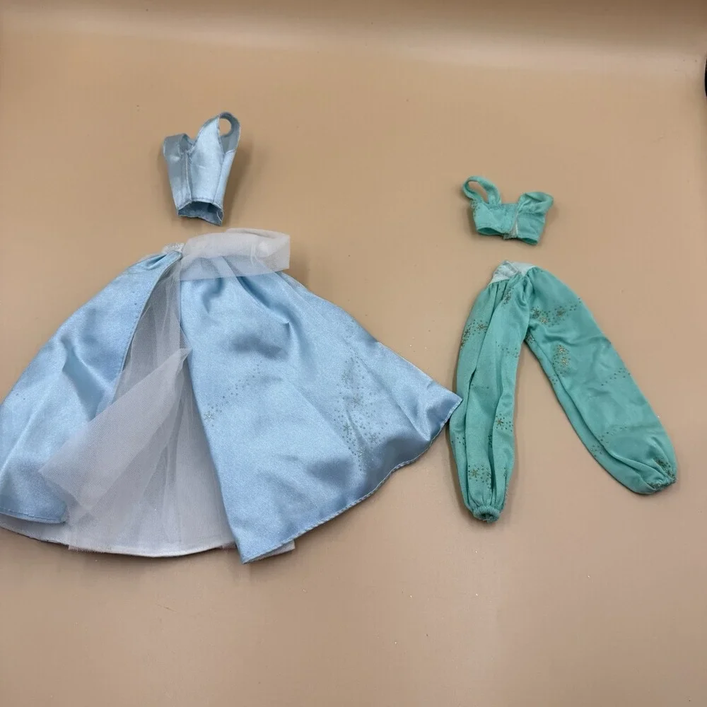 Vintage 90s Barbie Doll Cinderella & Jasmine Outfits Collectible Disney